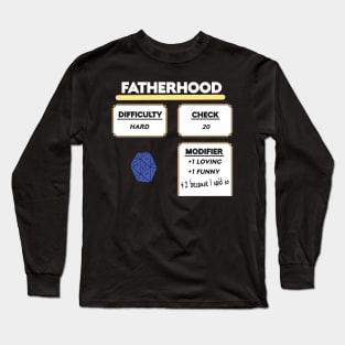 Fatherhood gamer dad fathers day Long Sleeve T-Shirt
